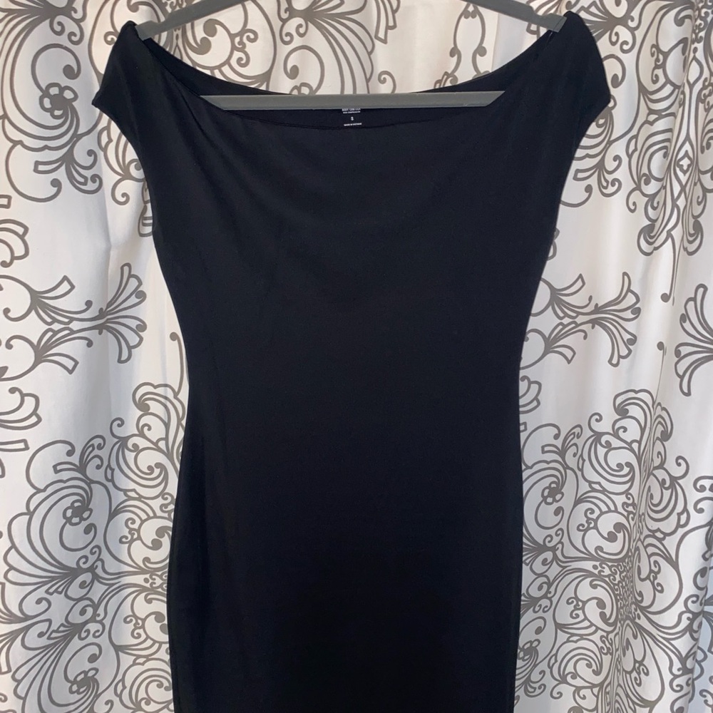 Express Black Body Contour off the shoulder maxi dress - Picture 2 of 4